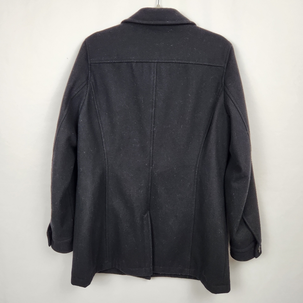 Eddie Bauer Women's Black Peacoat 76% Wool Size Large - Picture 2 of 11